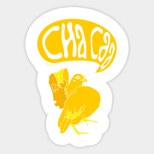 illustration of little yellow chicken dancing Sticker